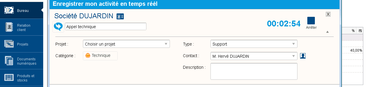 Interface timetracking