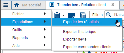 fichier CSV Thunderbee
