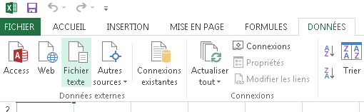 Données fichier texte