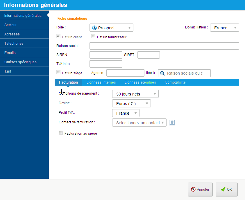 éditer des partenaires crm