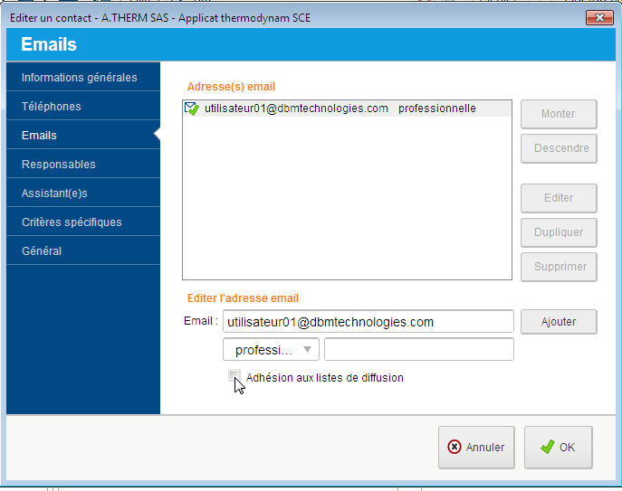 gestion mailing