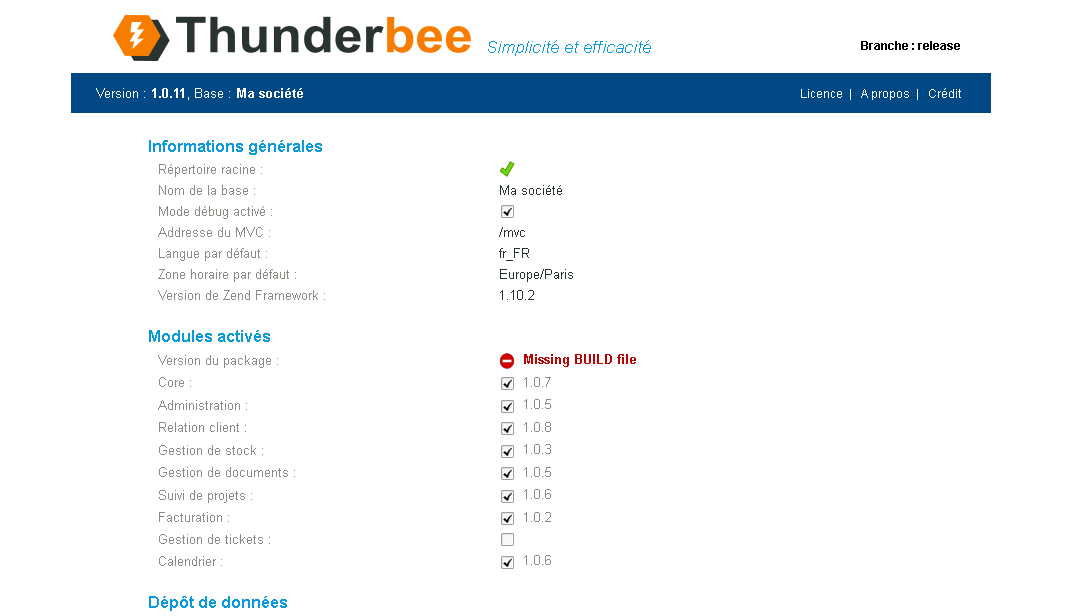URL Serveur Thunderbee